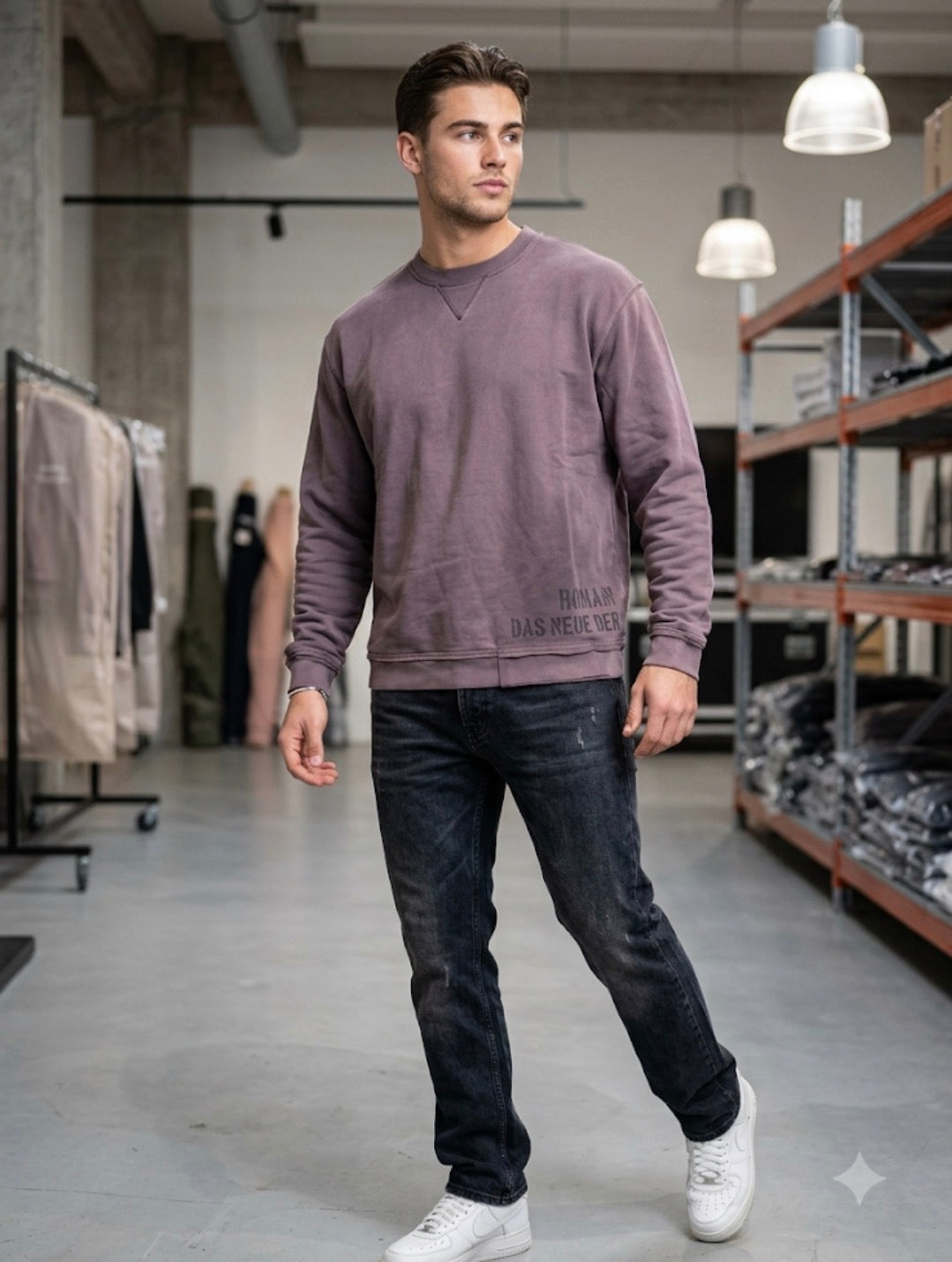 DIGUAN Pink Colour DIEERB-SCHAFT Print Premium Quality SweatShirt 3838-A