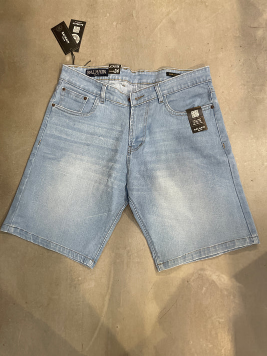 LAB BAL Faded Light Blue Colour Premium Quality Men’s Denim Shorts 990782