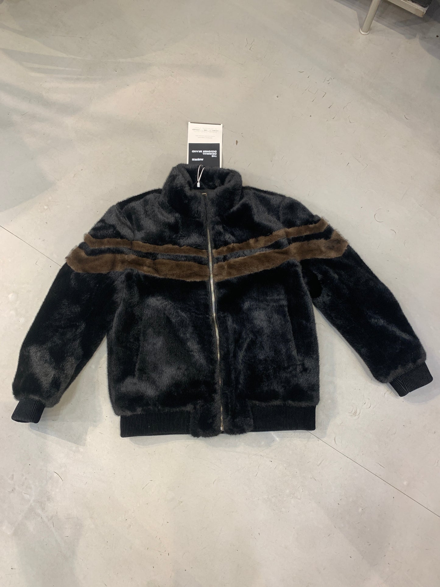 HALF BEWIT Black Brown Colour Fur Premium Quality Jacket 2302