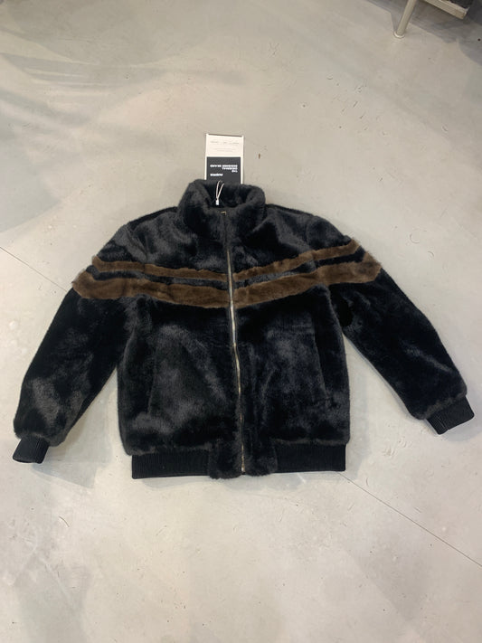 HALF BEWIT Black Brown Colour Fur Premium Quality Jacket 2302