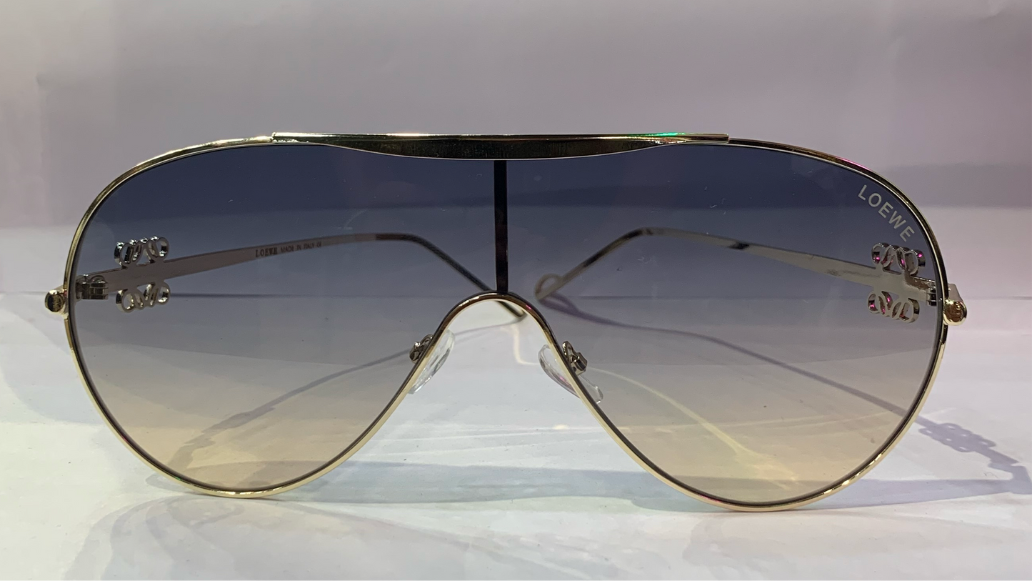 EOL Golden Frame Multy Trancy Shade Golden Stick Unisex Sunglasses SUN105
