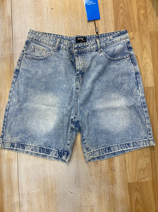 DYNP Denim Blue Shorts Stone Work DY102