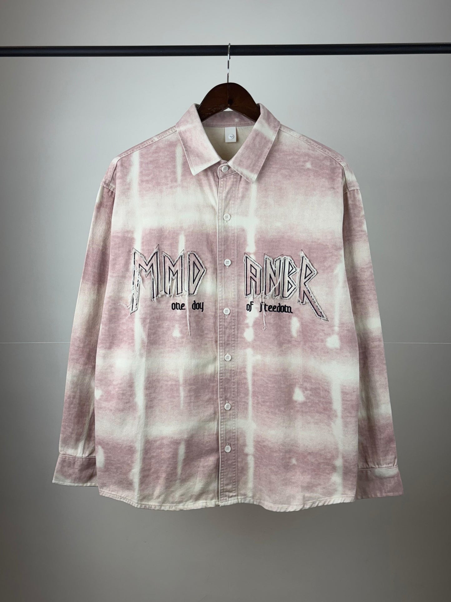 MMD ANBR ONE DAY OF FREEDOM Pink Crea Dual Tone Full Sleeve Shacket 3725