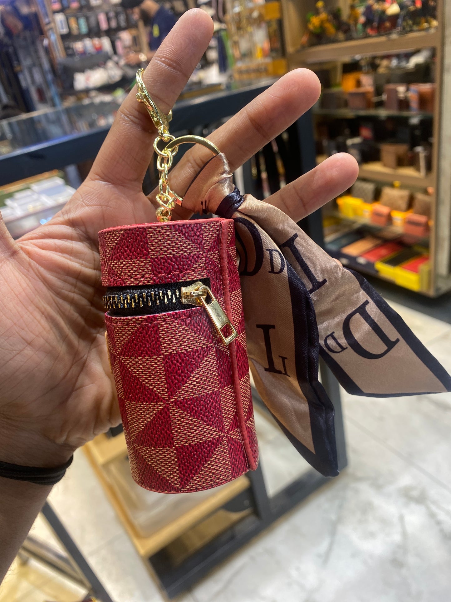 Imported Multi Colour Coin Pouch Key Chain 988421