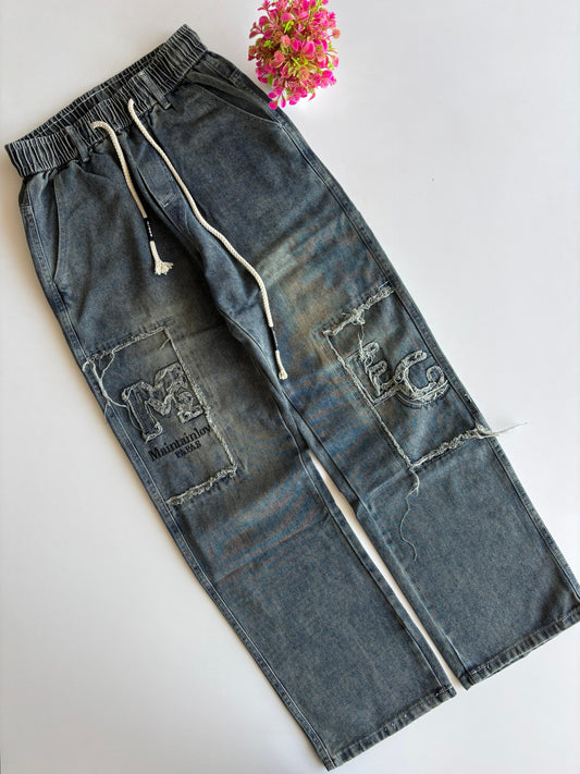 FASHION DESIGN Faded Blue Colour Maintainlove Papas Imported Unisex Cargo Jeans 2690