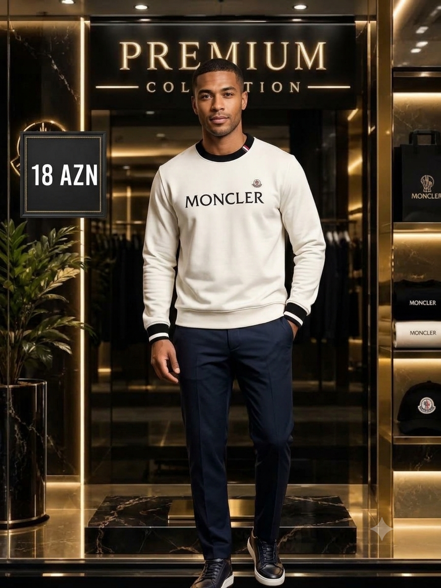 ORIGINAL DESIGN White Colour MONCLER Print Premium Quality SweatShirt Y269-A