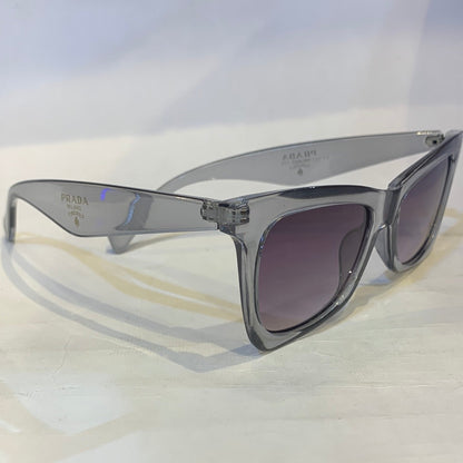 ARP Transparent Grey Frame Black Shade Sunglass 992 52 18-141