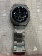 SOF FOS Silver Chain Black Dial Chrono Work Men Watch 990941