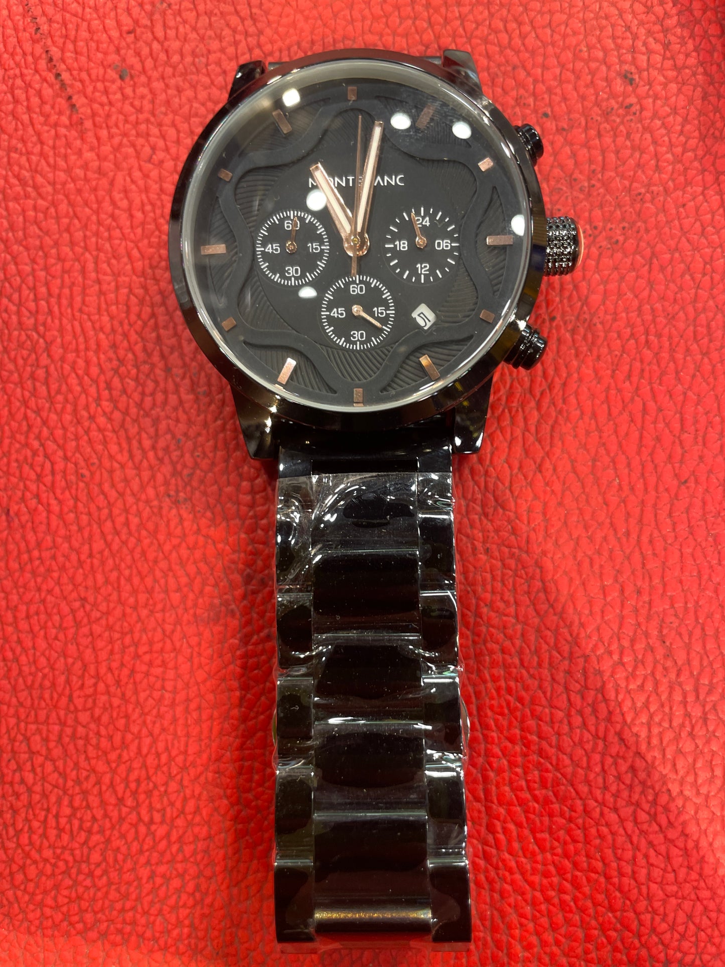 NOM MON Black Copper Dial Black Chain Chrono Working Men’s Watch 990736