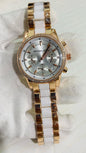 Cim Copper White Chain White Dial Studed Ladies Watch 988818