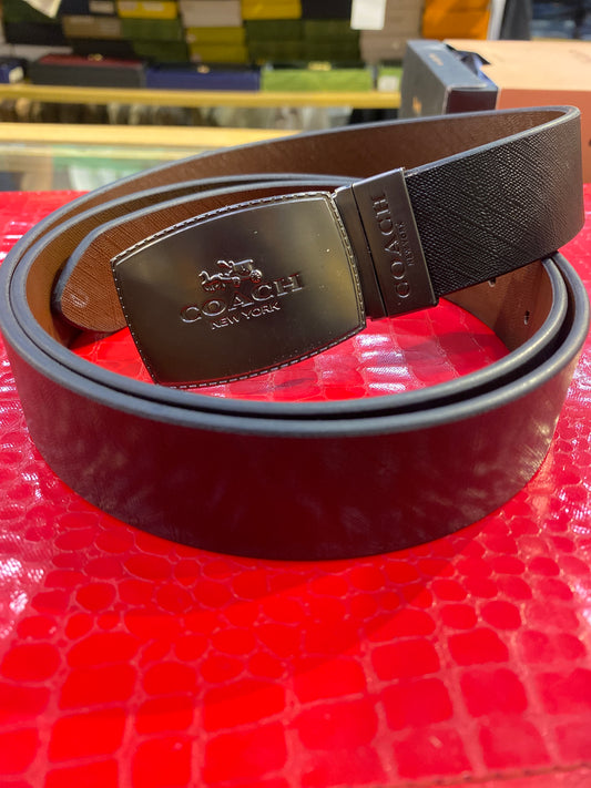 AOC COA Mate Black Buckle With Black Brown Double Side Strap Men’s Belt 989918