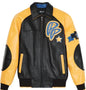 Pelle Pelle Soda Club Pp Print Black Yellow Leather Jacket 2567 3XL
