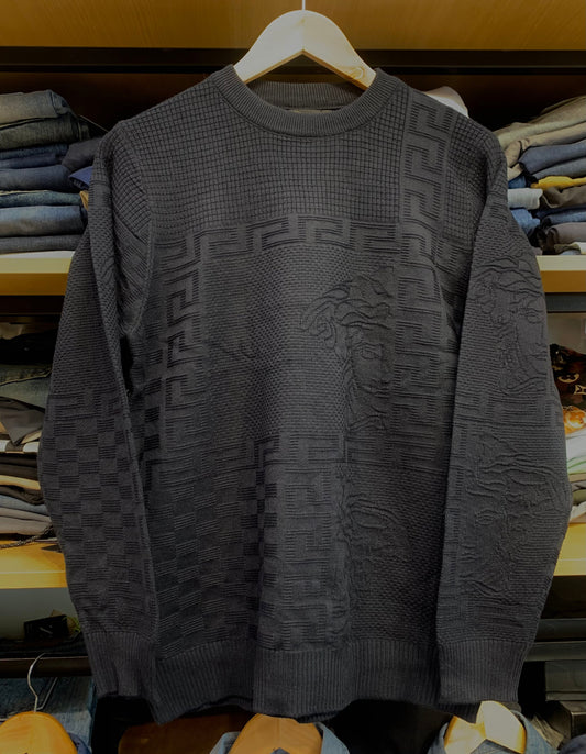 VER REV Black Colour With Ver Embroidery Premium Quality Sweater 3040