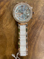 CIM MIC Copper White Chain White Dial Studed Chronograph working Ladies Watch 991426
