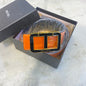 MOT Tan Belt Black Gold Buckle 987878