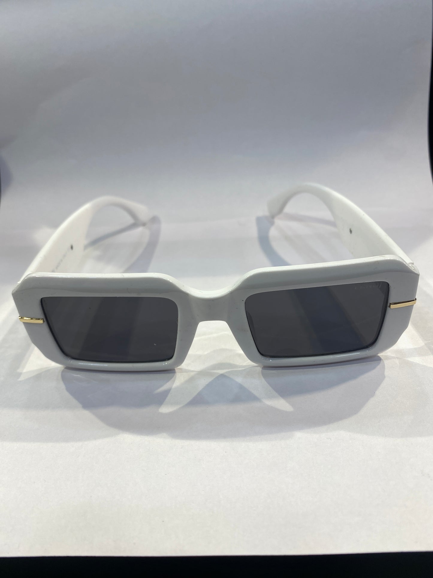 NEF White Frame Black Shade Unisex Sunglass SUN 001