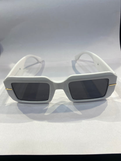 NEF White Frame Black Shade Unisex Sunglass SUN 001