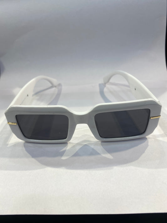 NEF White Frame Black Shade Unisex Sunglass SUN 001