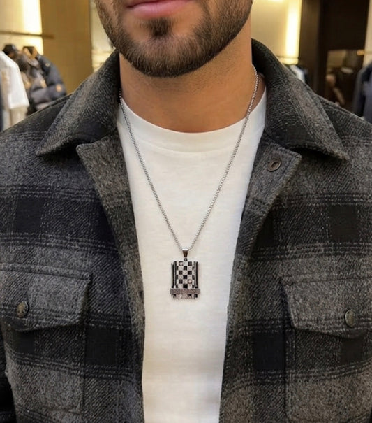 UOL Stainless Steel Silver Chain Premium Quality Imported Unisex Neck Pendent 22594