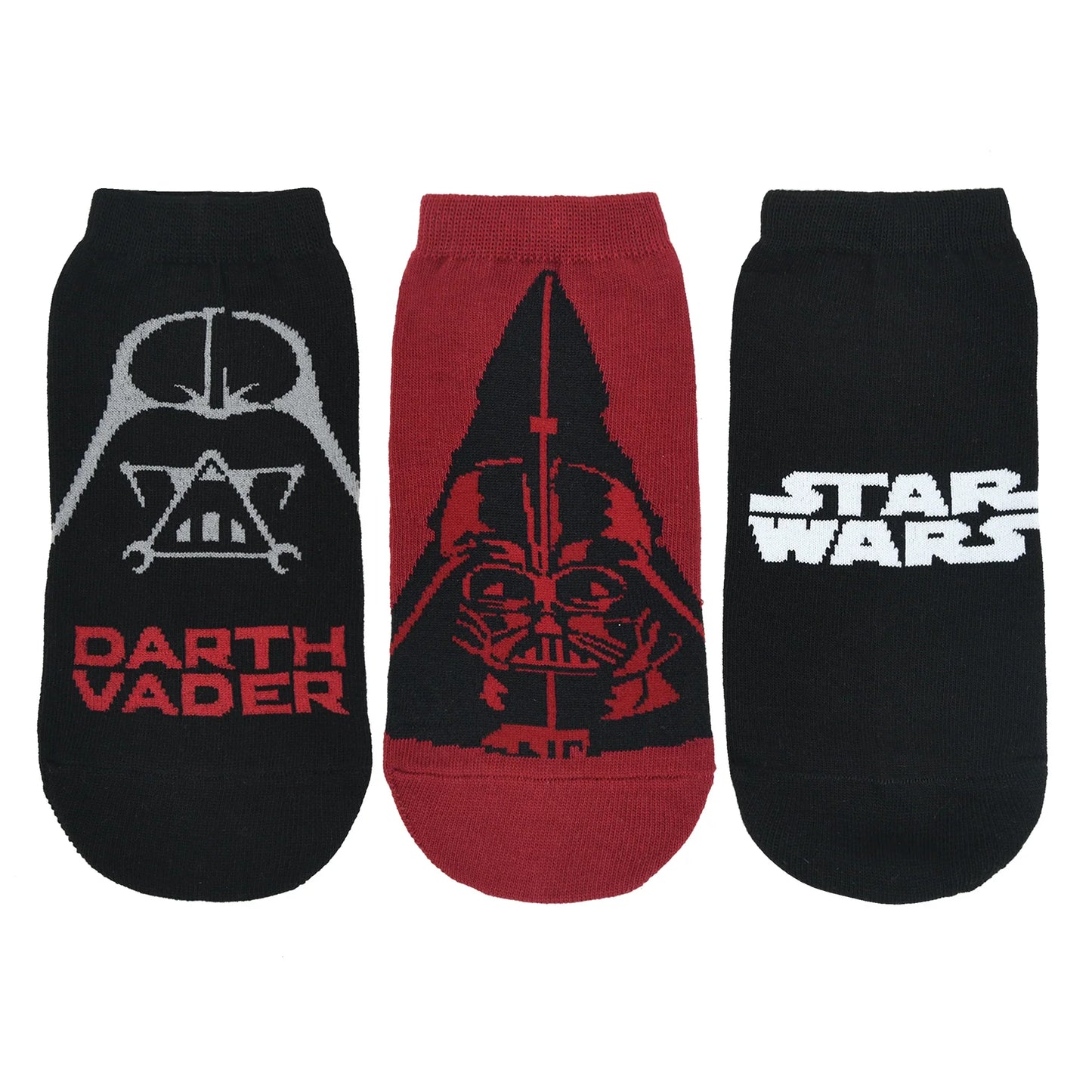 BALENZIA STAR WARS GIFT PACK FOR MEN- STAR WARS LOGO AND DARTH VADER-ANKLE LENGTH SOCKS (MULTICOLORED) (PACK OF 3 PAIRS/1U)
