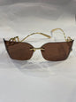 LOD DOL Frameless Golden Stick Brown Shade Unisex Sunglasses SUN255