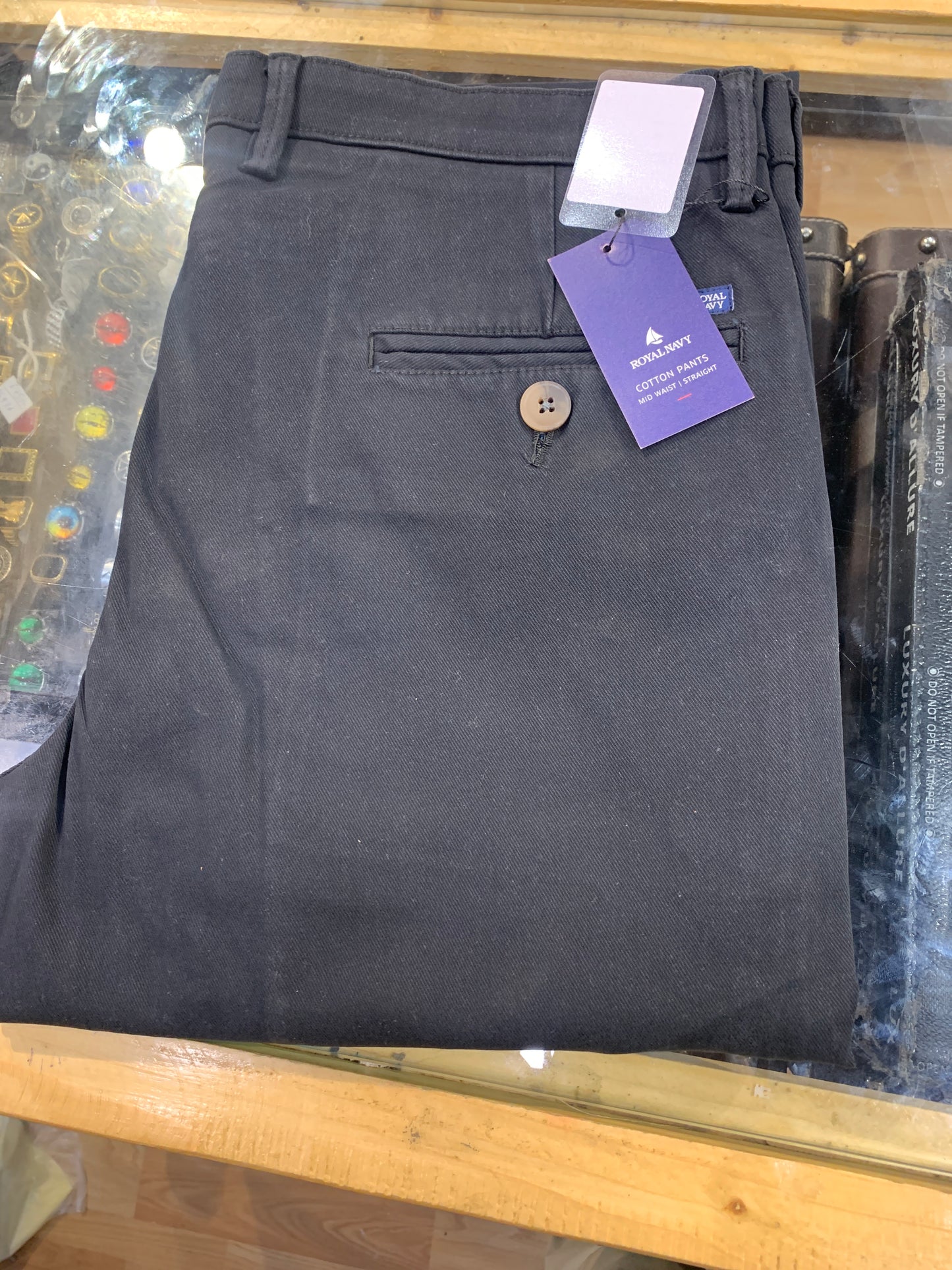 ROYAL NAVY Cotton Pants Black Colour Regular Fit 511601139549