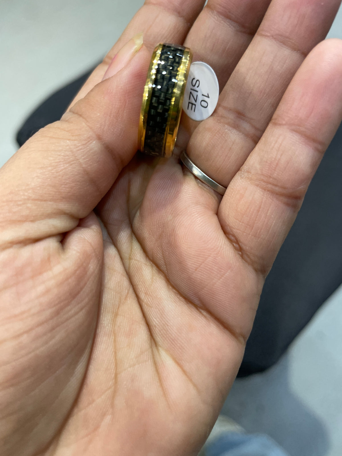Golden Black Stylish Ring for Men 991106