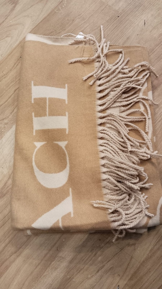 Aoc Beige Cream Colour With CC Print Winter Muffler 0290