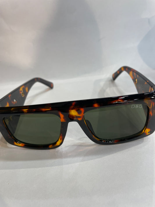 LOD Leopard Brown Frame Green Shade Unisex Sunglasses ZS98088 52 16-142