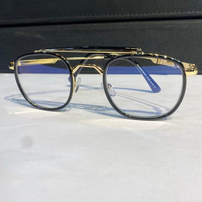 Rub Gold Black Frame Transparent Shade Unisex Sunglass 5012 52 20 138