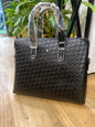 NOM MON Black Colour With Multiple Zipper Laptop Bag 1064