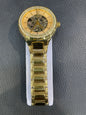 SOF FOS Golden Chain Stud Ring Golden Dial Automatic Ladies Watch 991043