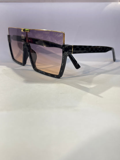 Cug Copper Black Frame Pink Yellow Shade Unisex Sunglasses GG0988 58 18 141