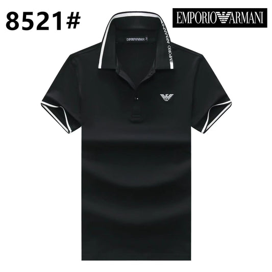MRA Black Colour With Logo Embroidery Premium Quality Collar Tshirt 8521