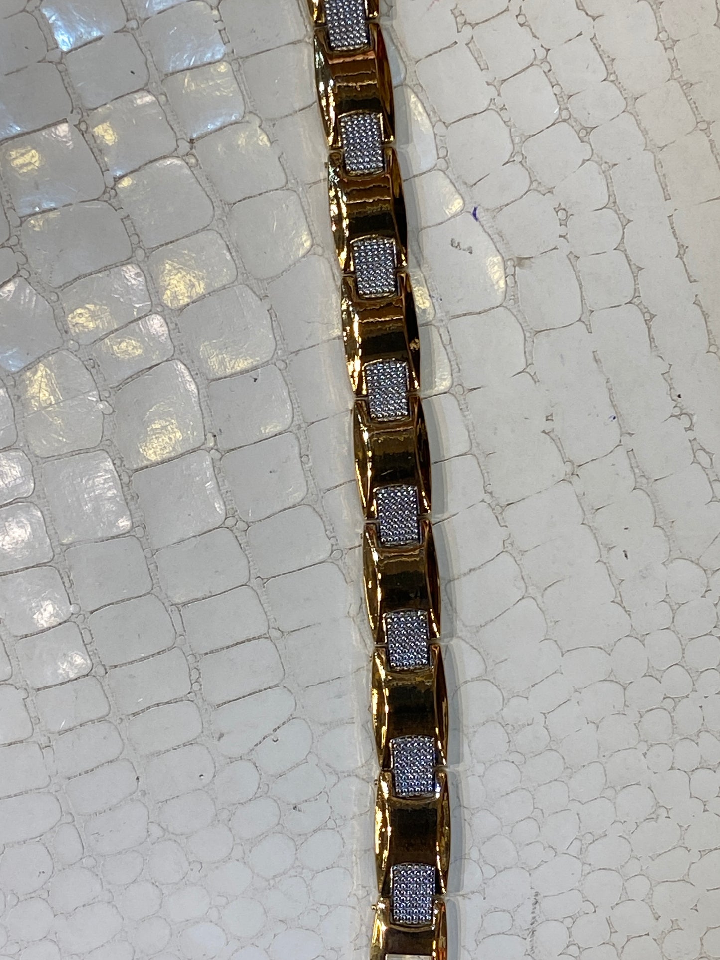 Imported Golden Silver Colour Designer Unisex Bracelet 988466