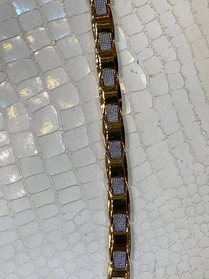 Imported Golden Silver Colour Designer Unisex Bracelet 988466