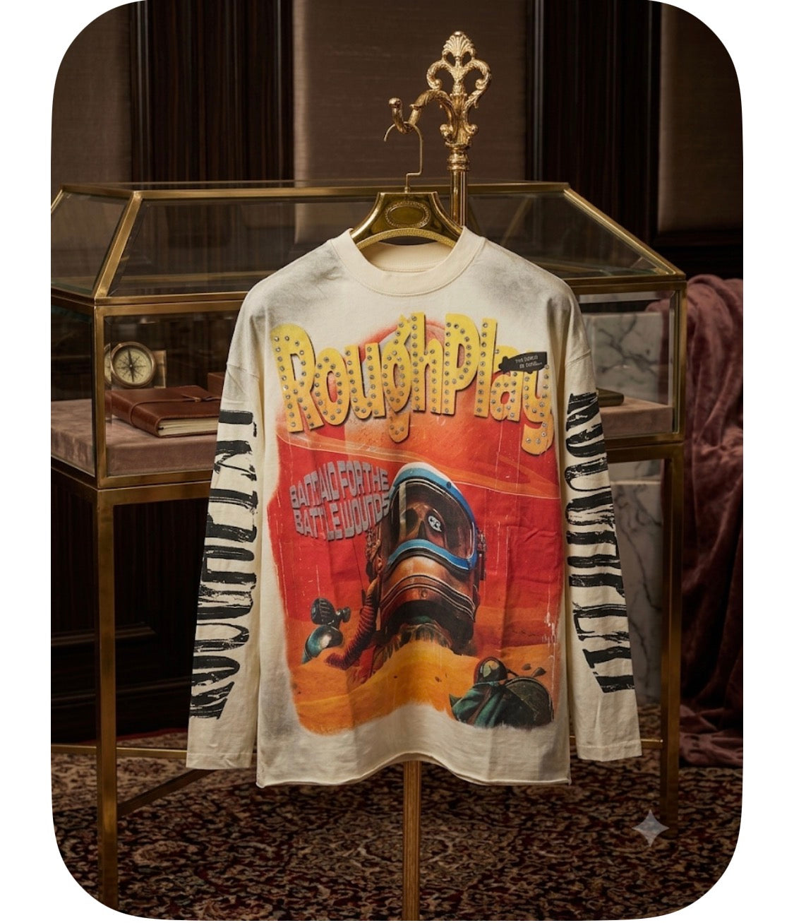 Rough Play Yellow Colour Rough Play Print With Studd Imported Waffle Unisex TShirt 990880