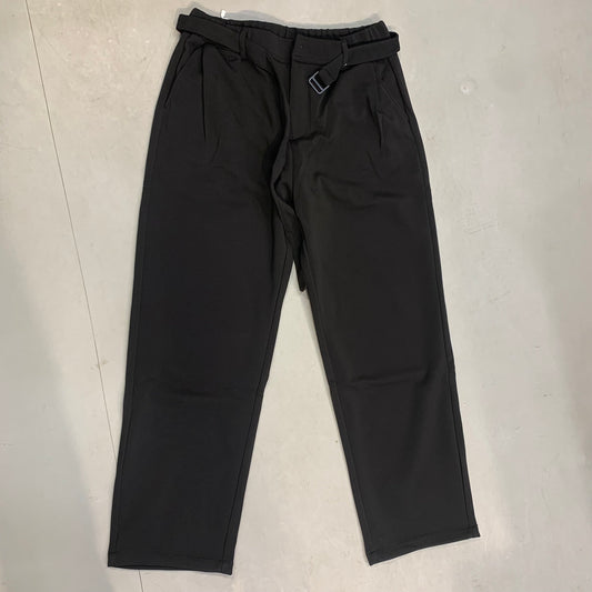 J.JN Black Korean Straight Fit Unisex Pants 25F21