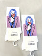 Scenario White Colour Joker Print Premium Quality Full Socks 991179