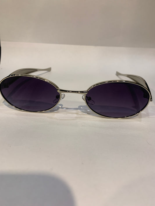 TOB Silver Frame Black Shade Unisex Sunglasses DY108 55 21 136