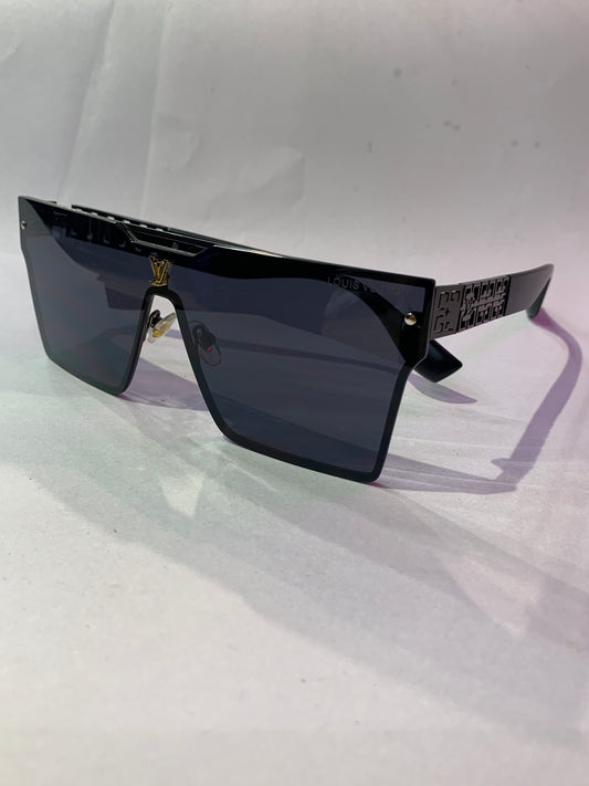 Uol Black Frame Black Shade Unisex Sunglass 58394 64 16 144 C1
