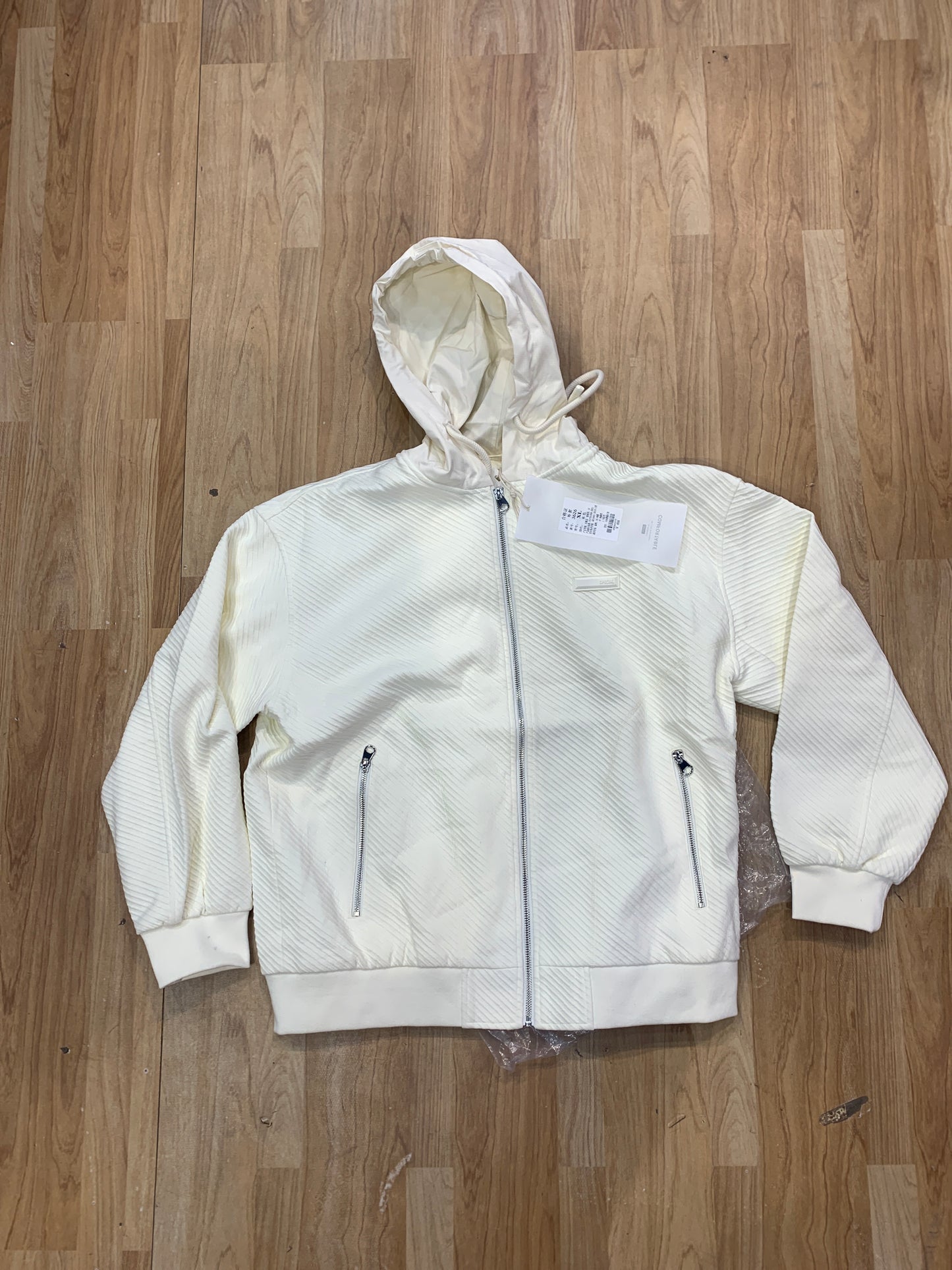 Korean Hoodie zee-par Cream 3627