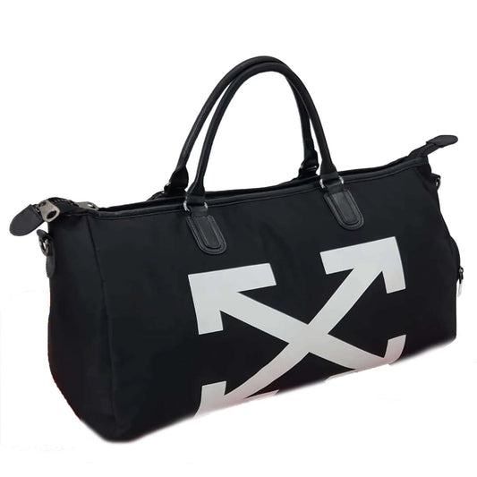 Off FFO Black Colour White Logo Print Duffle Bag 989573