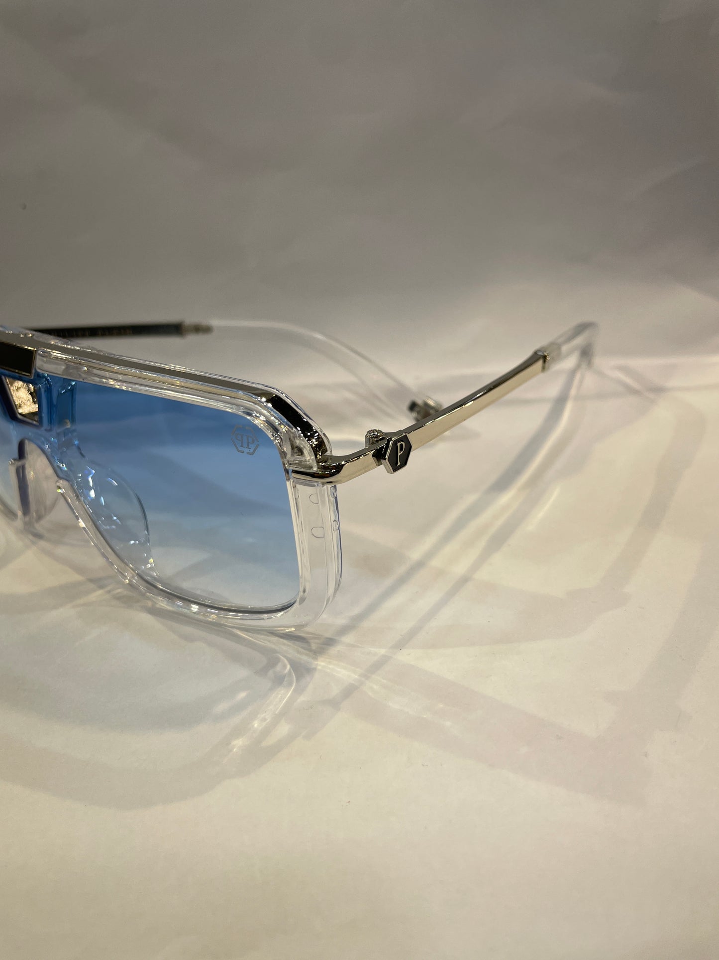 IHP PHI Transparent Frame Trancy Blue Shade Unisex Sunglasses SUN267