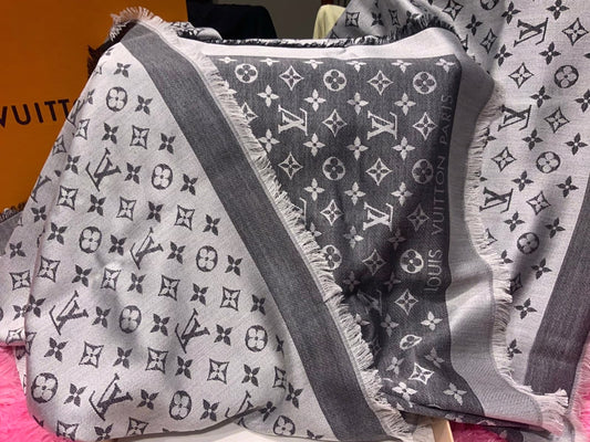 Uol Unisex Monogram Grey Dark Grey Stole 989694