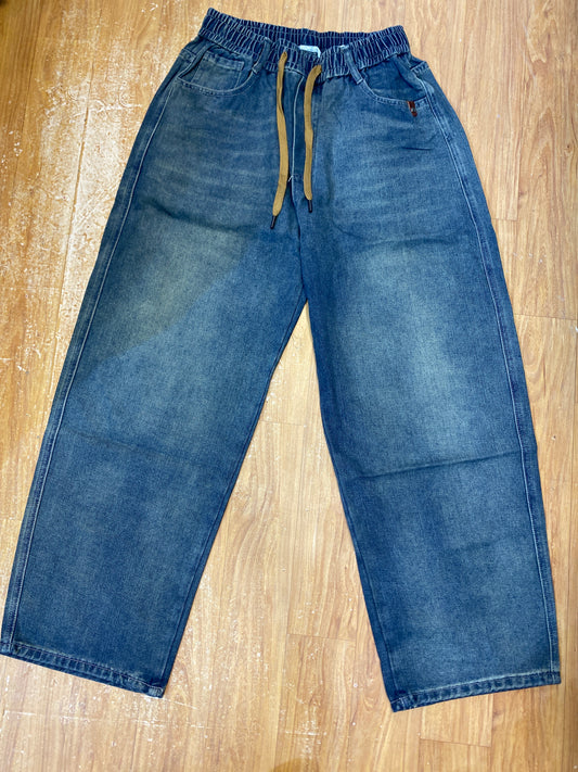 HY Blue Faded Colour  Baggy Fit Unisex Jogger Pant 803