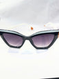 ARP PRA Black White Frame Black Shade Unisex Sunglasses 5739 53 16 140