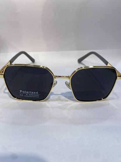 CUG Golden Frame Black Grey stick Black Shade Unisex Sunglasse  CF58439 54 16 145 C2