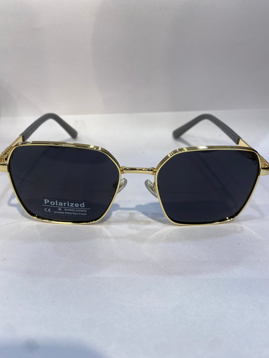 CUG Golden Frame Black Grey stick Black Shade Unisex Sunglasse  CF58439 54 16 145 C2