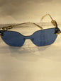 OID Frameless Golden Stick Blue Shade Unisex Sunglasses SUN254